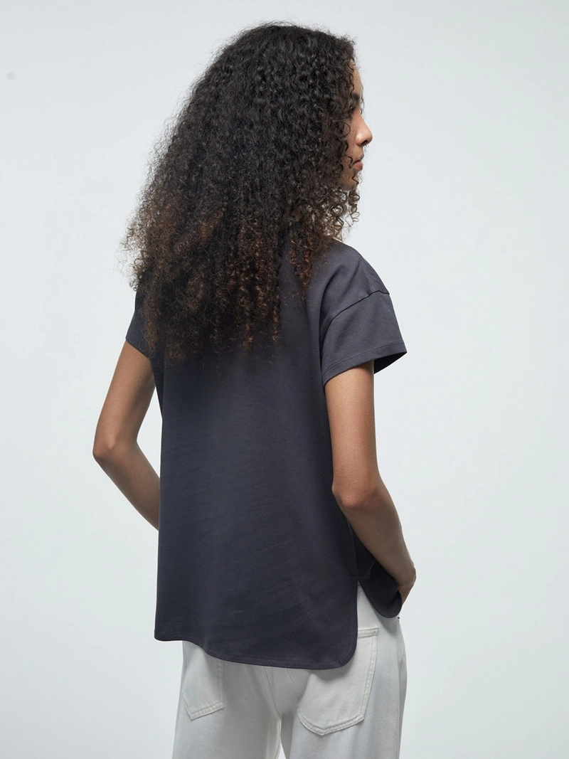POLERA MUJER SFERA ALGODÓN MANGA CORTA LENTEJUELAS - 2