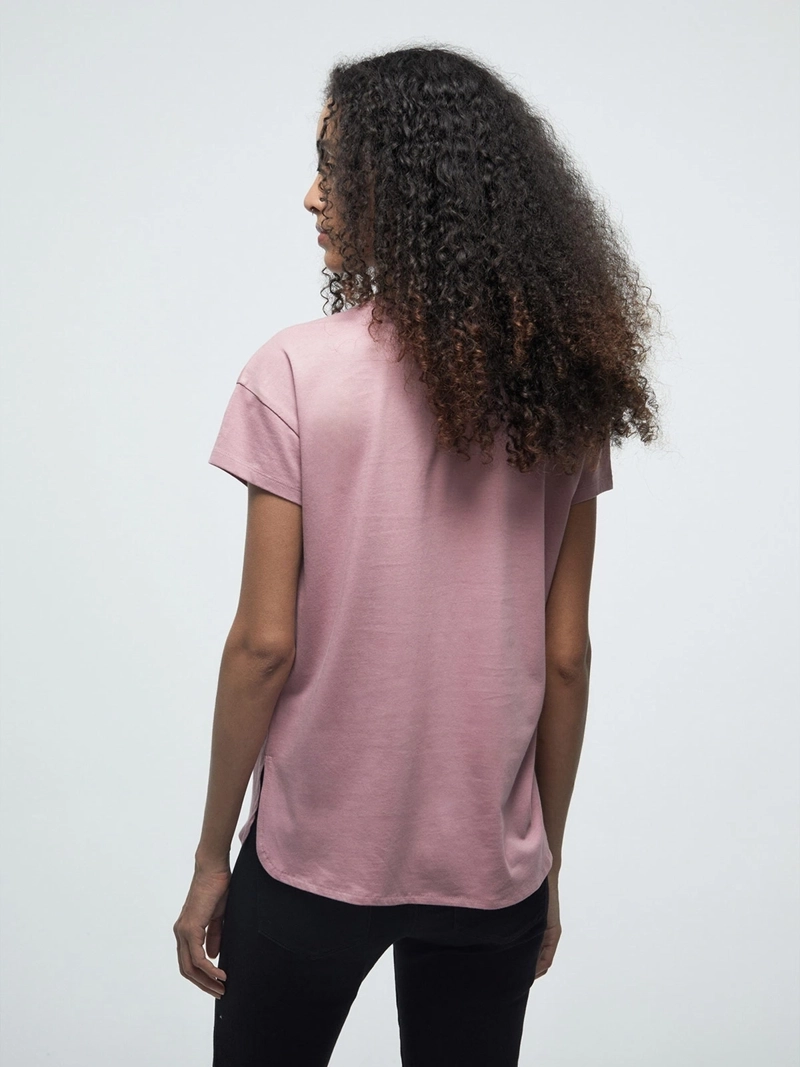 POLERA MUJER SFERA ALGODÓN MANGA CORTA LENTEJUELAS - 2