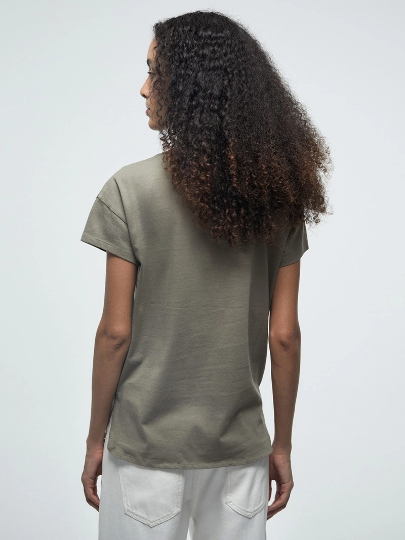 POLERA MUJER SFERA ALGODÓN MANGA CORTA LENTEJUELAS - 2