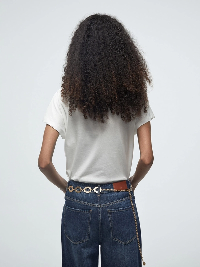 POLERA MUJER SFERA ALGODÓN MANGA CORTA LISA - 2