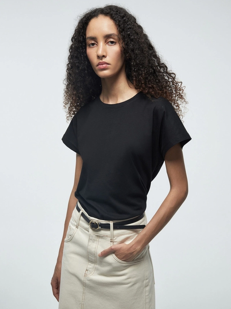 POLERA MUJER SFERA ALGODÓN MANGA CORTA LISA - 2