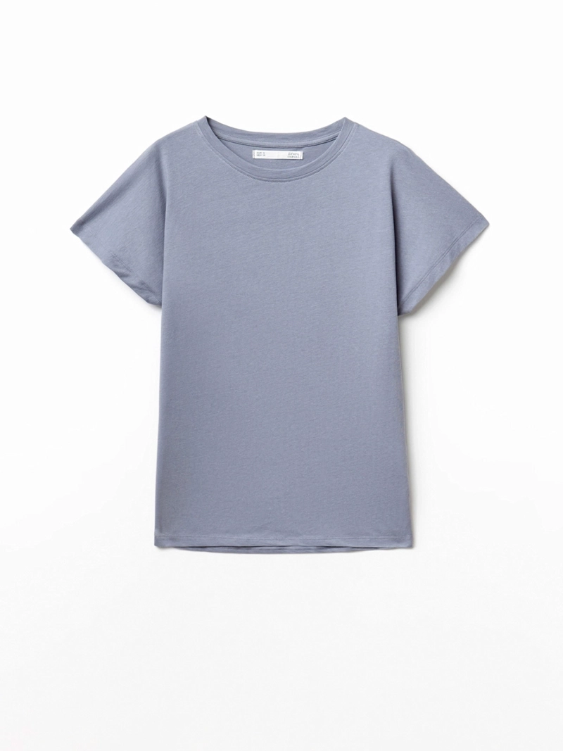 POLERA MUJER SFERA ALGODÓN MANGA CORTA LISA - 4