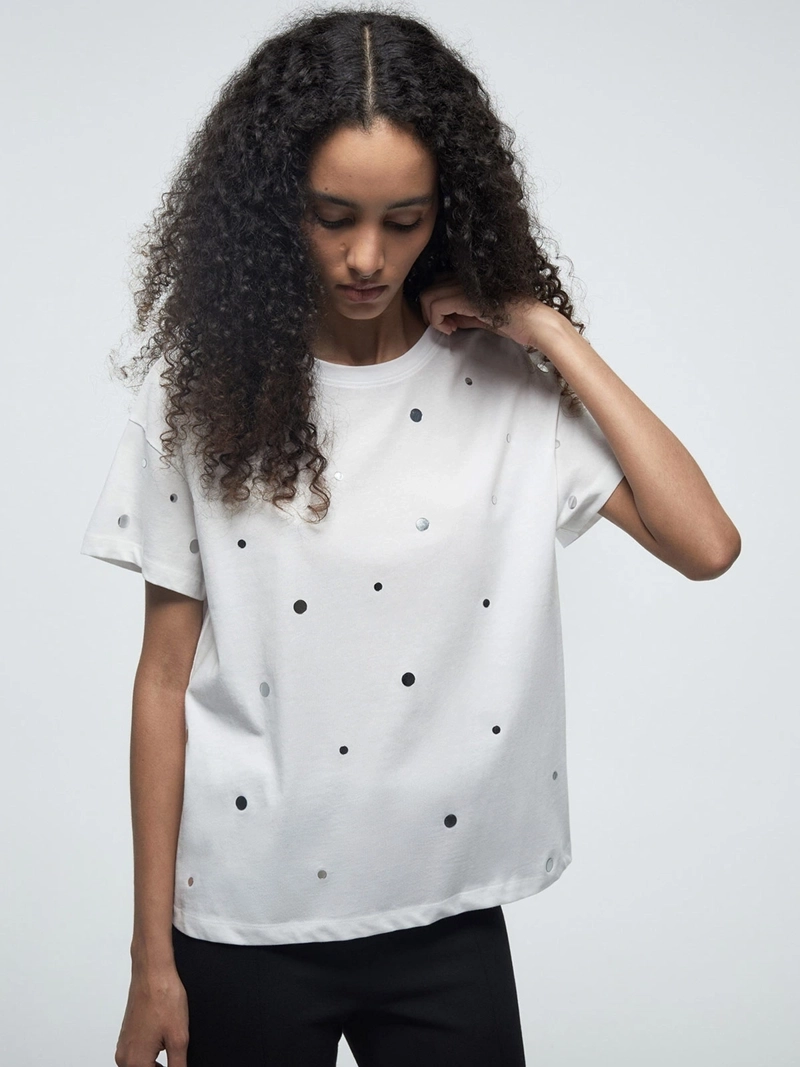 POLERA MUJER SFERA ALGODÓN MANGA CORTA - 1