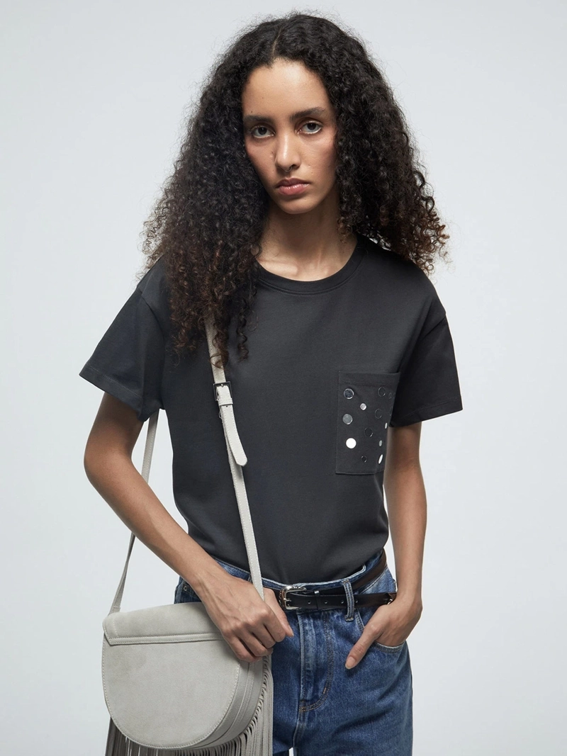POLERA MUJER SFERA ALGODÓN MANGA CORTA - 1