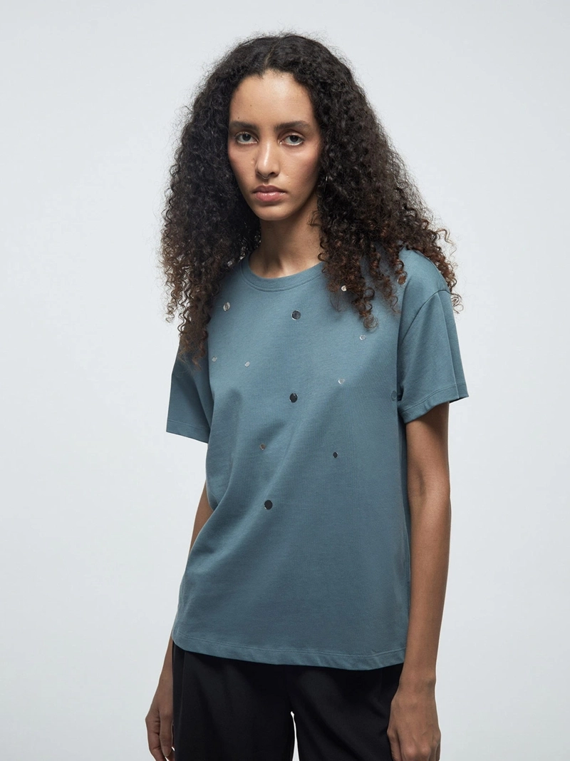 POLERA MUJER SFERA ALGODÓN MANGA CORTA - 1