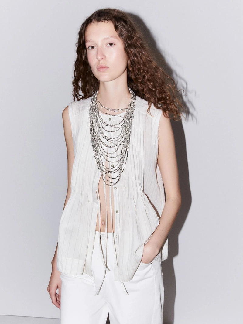 BLUSA MUJER SFERA SIN MANGAS - 3