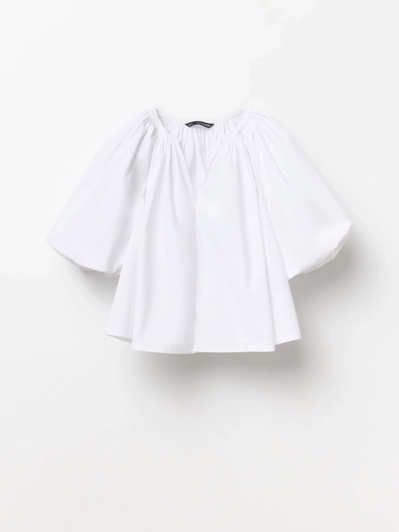 BLUSA MUJER SFERA ALGODÓN MANGA CORTA POPLIN - 5