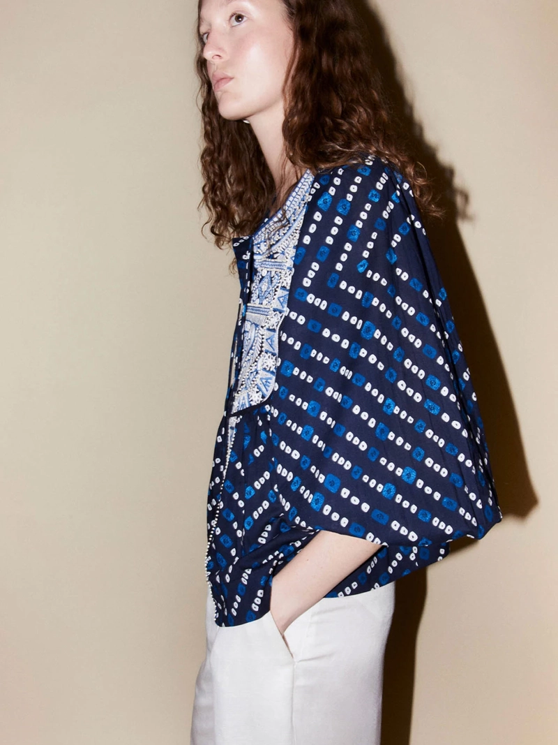 BLUSA MUJER SFERA ALGODÓN MANGA LARGA - 3