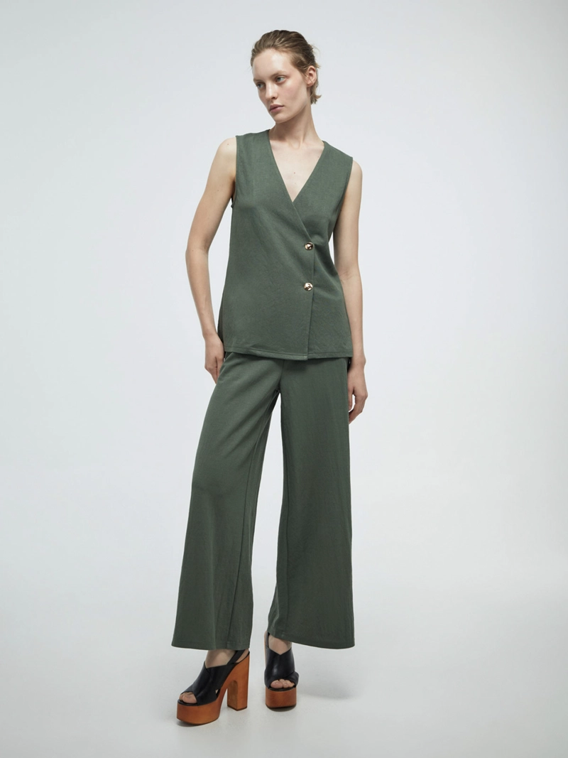 PANTALÓN MUJER SFERA LINO BÁSICO - 1