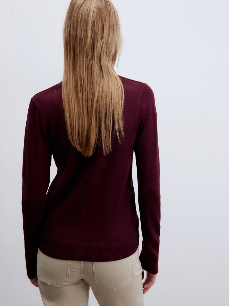 SWEATER MUJER SFERA CUELLO EN V MANGA LARGA - 4