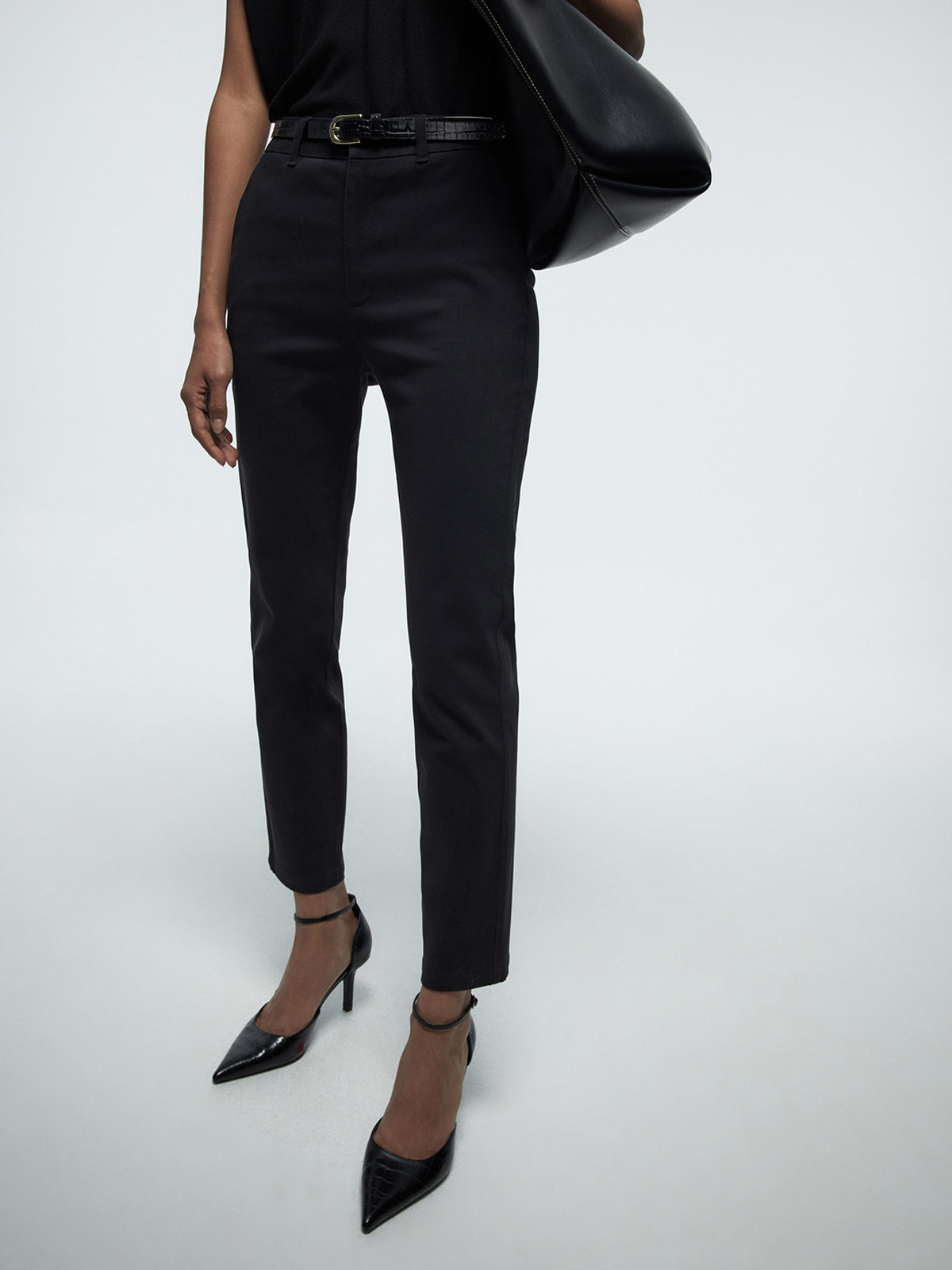 PANTALÓN MUJER SFERA ALGODÓN CINTURÓN - 2