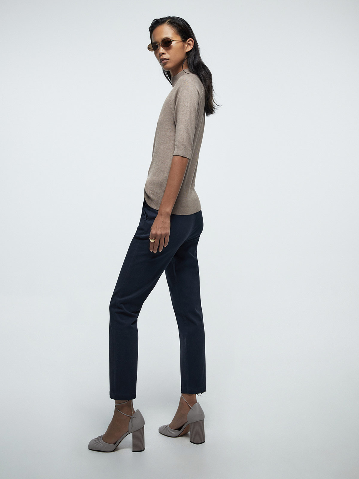 PANTALÓN MUJER SFERA ALGODÓN CINTURÓN - 3