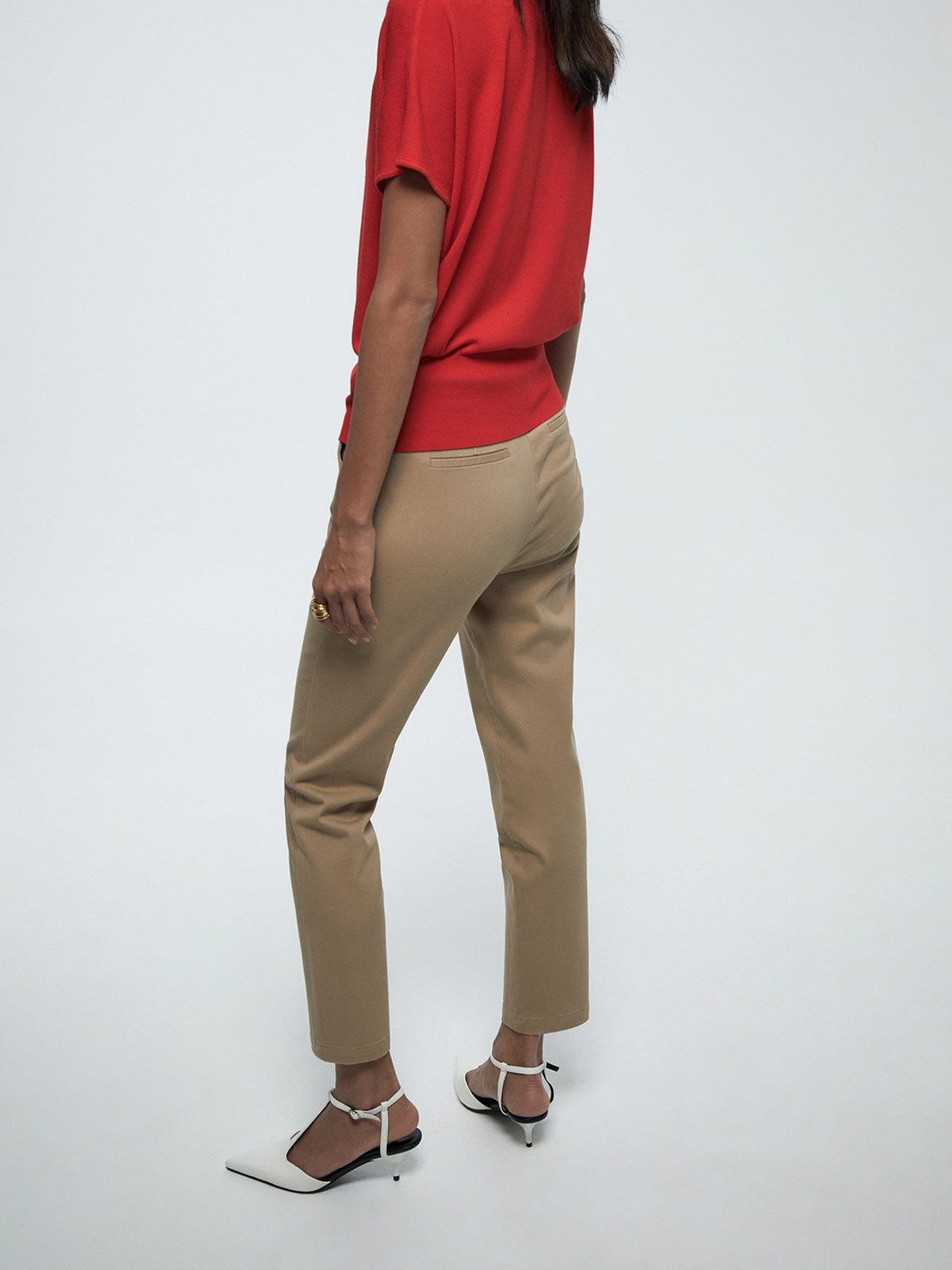 PANTALÓN MUJER SFERA ALGODÓN CINTURÓN - 4