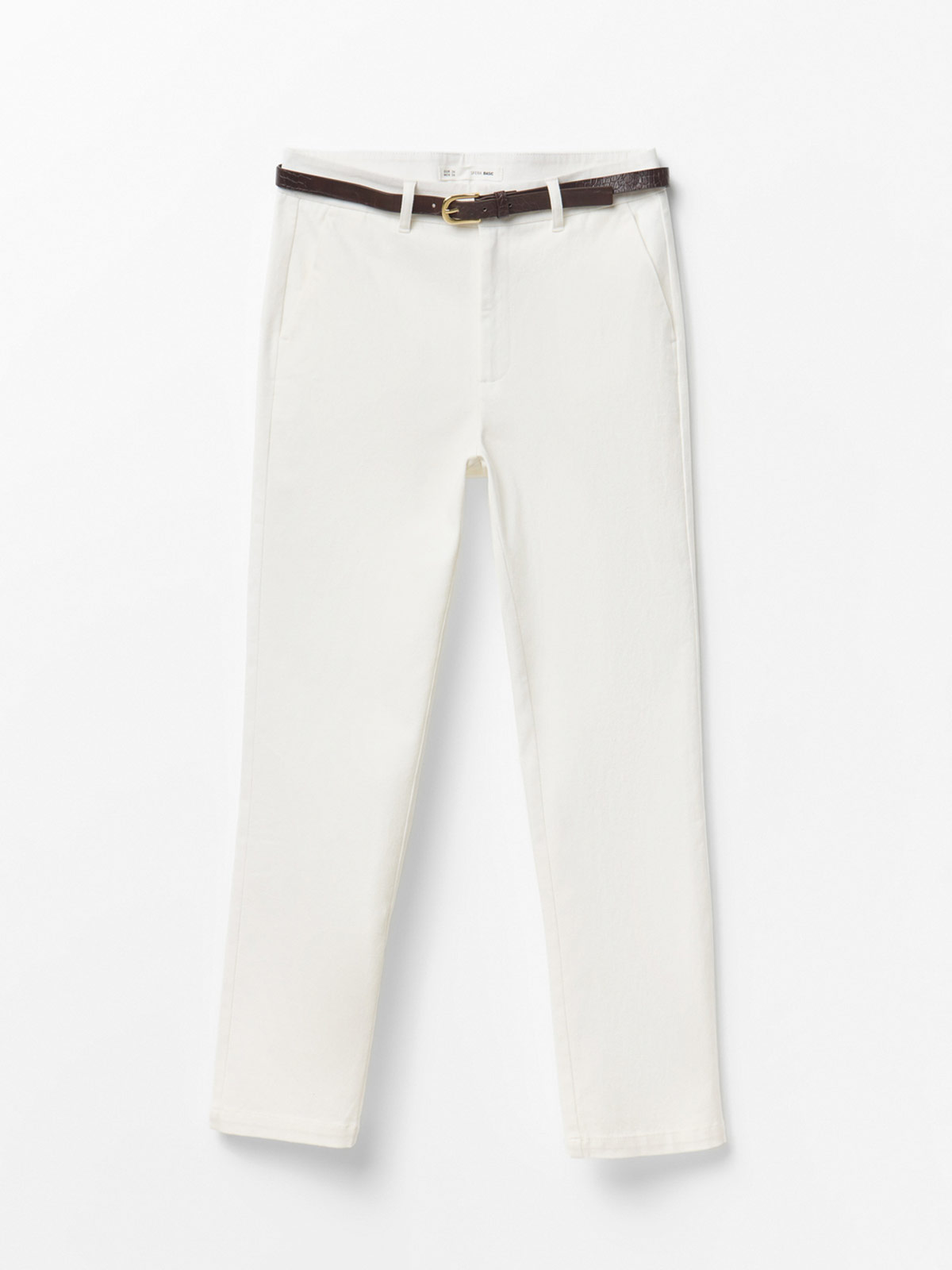 PANTALÓN MUJER SFERA ALGODÓN CINTURÓN - 4