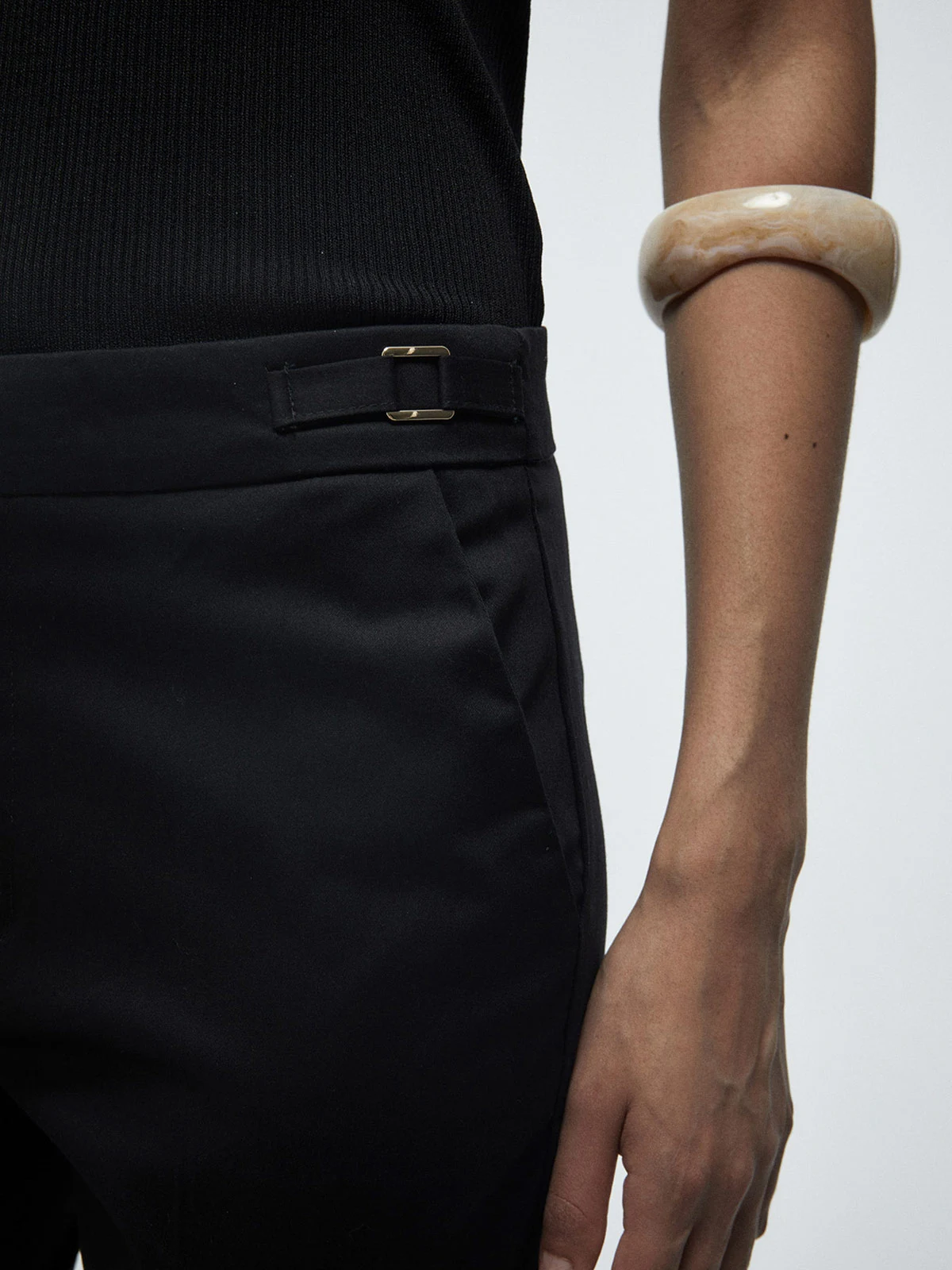 PANTALÓN MUJER SFERA ALGODÓN BÁSICO SATINADO - 4