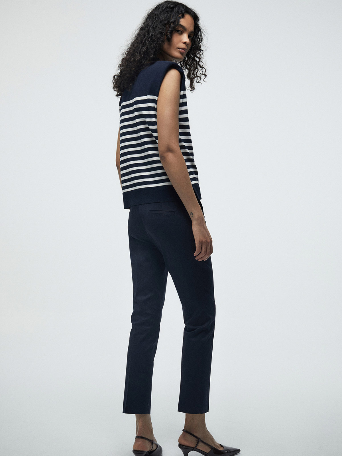 PANTALÓN MUJER SFERA ALGODÓN BÁSICO SATINADO - 3