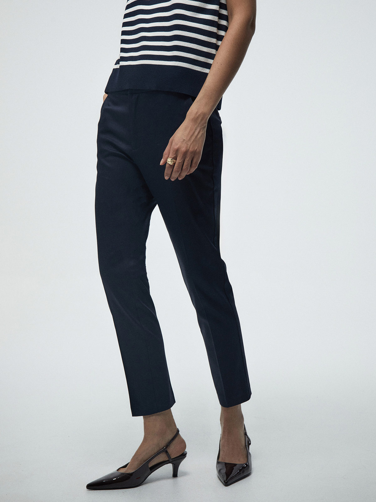PANTALÓN MUJER SFERA ALGODÓN BÁSICO SATINADO - 2