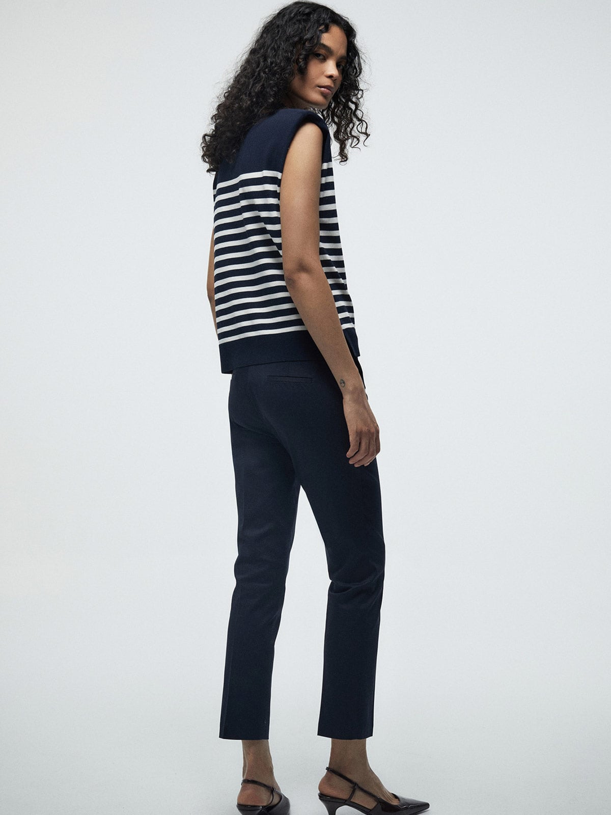 PANTALÓN MUJER SFERA ALGODÓN BÁSICO SATINADO - 3