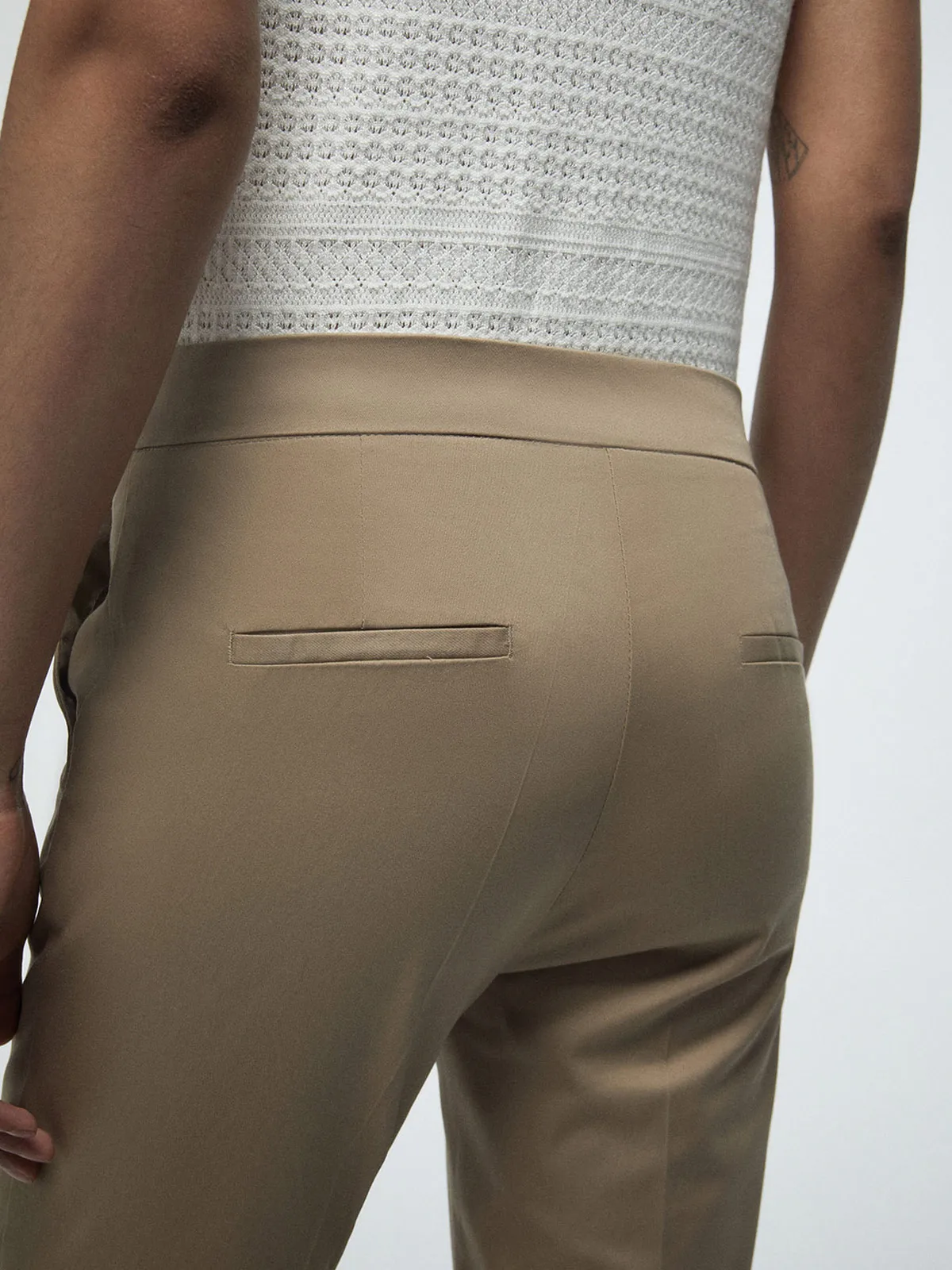 PANTALÓN MUJER SFERA ALGODÓN BÁSICO SATINADO - 3