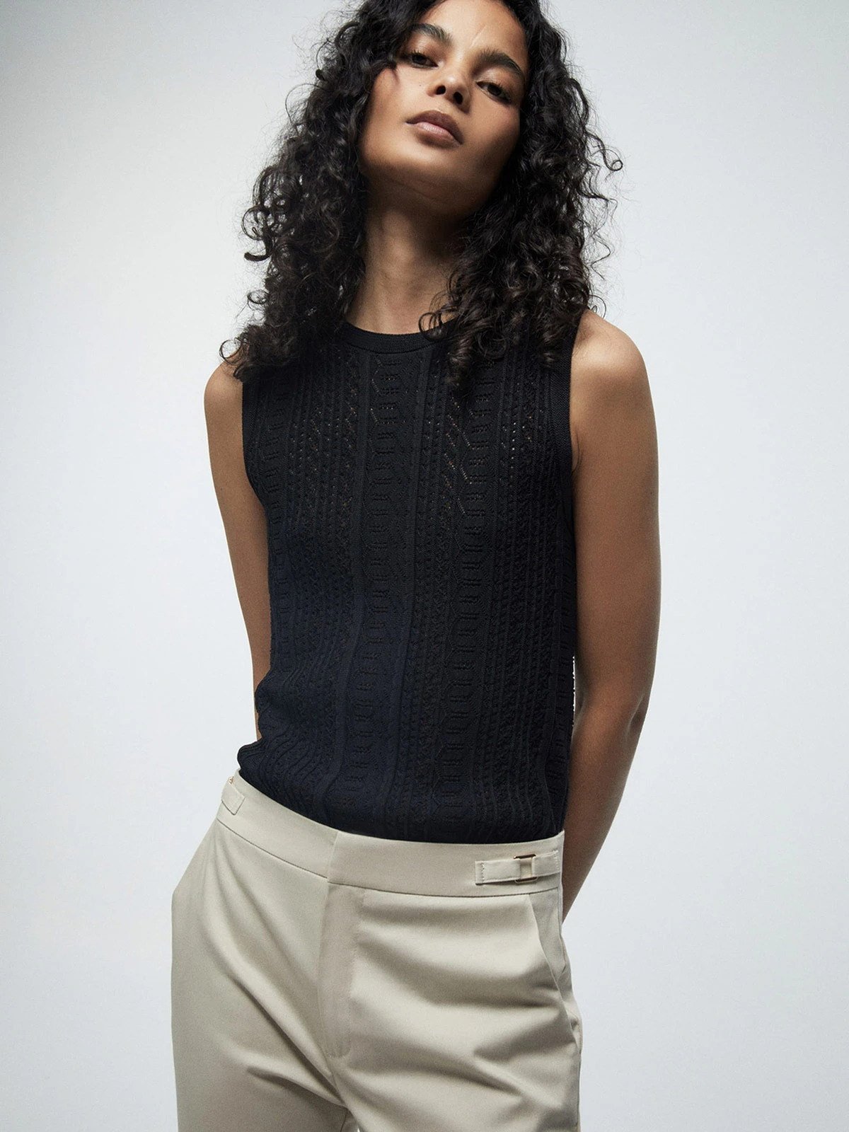 PANTALÓN MUJER SFERA ALGODÓN BÁSICO SATINADO - 3