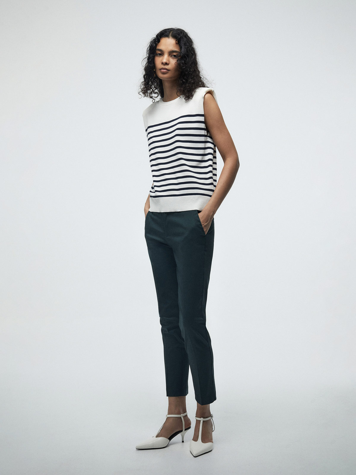 PANTALÓN MUJER SFERA ALGODÓN BÁSICO SATINADO - 1