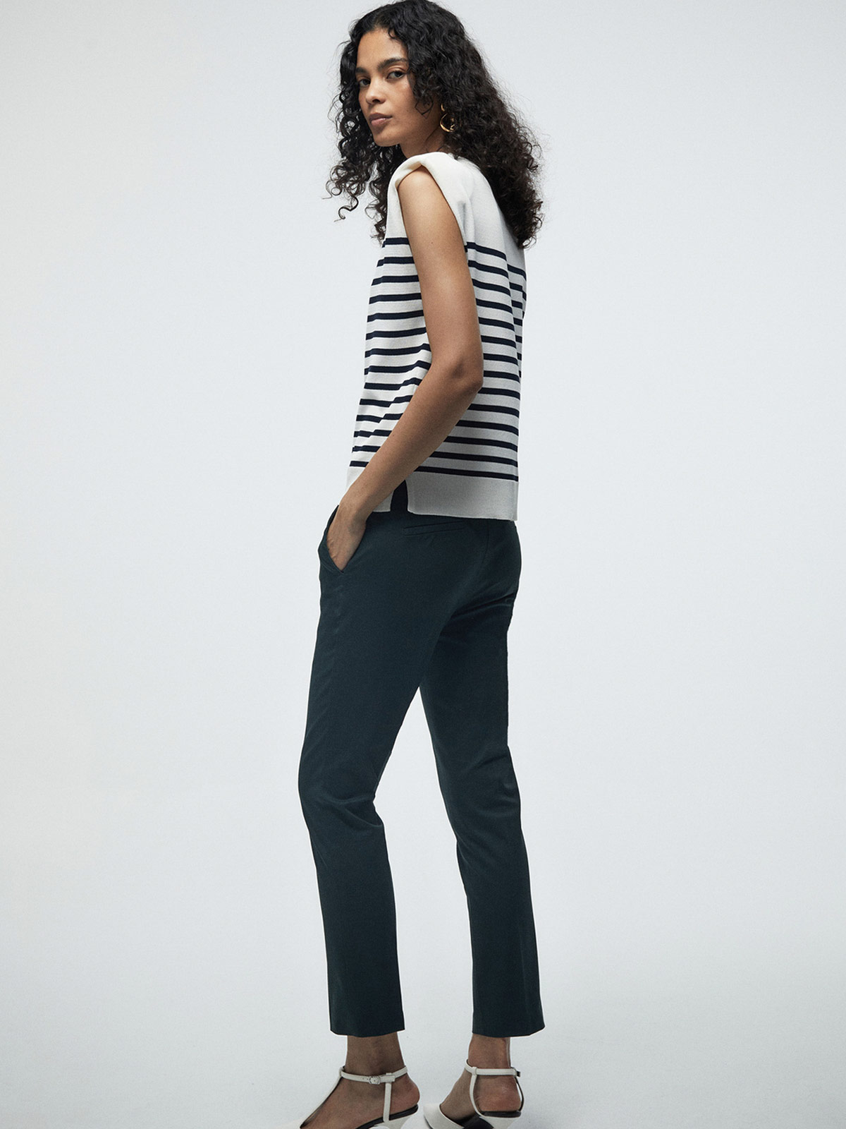 PANTALÓN MUJER SFERA ALGODÓN BÁSICO SATINADO - 3