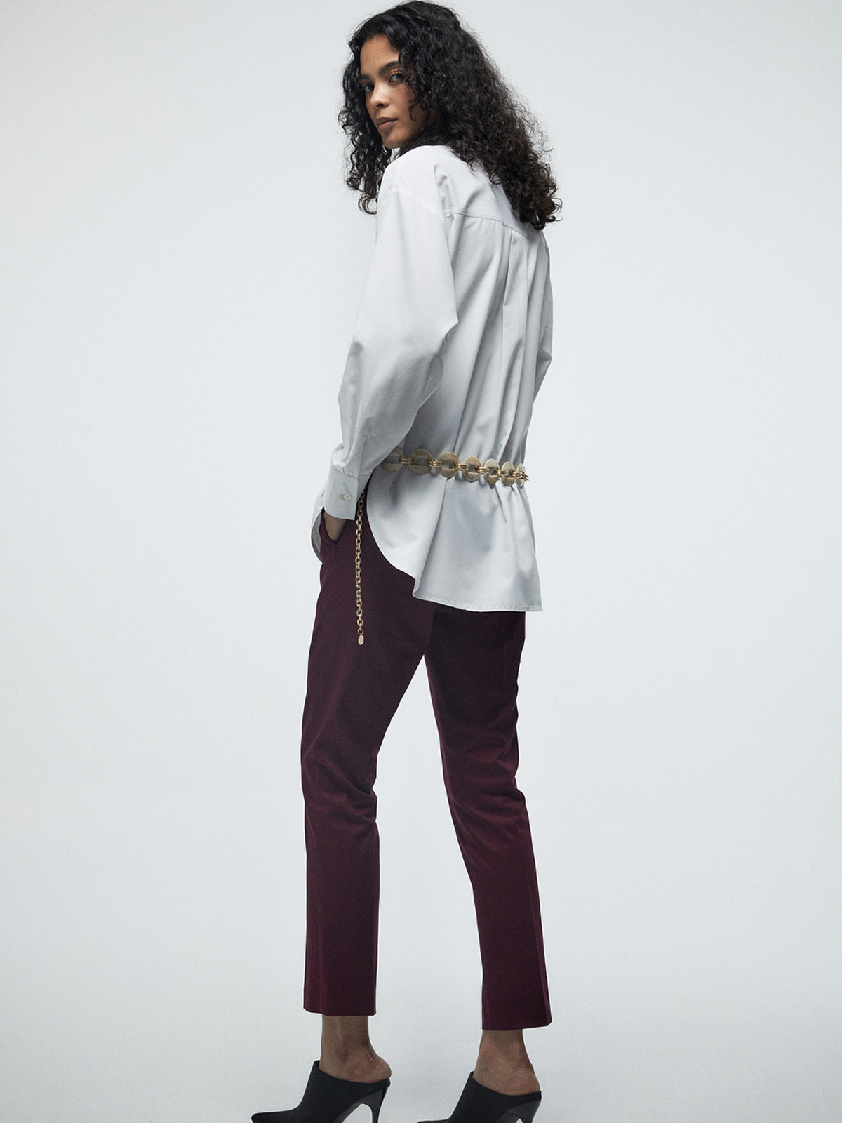 PANTALÓN MUJER SFERA ALGODÓN BÁSICO SATINADO - 3