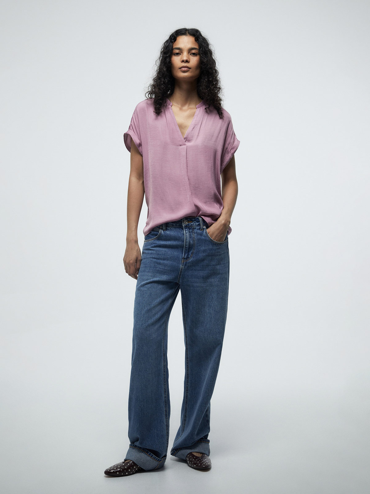 BLUSA MUJER SFERA MANGA CORTA - 1