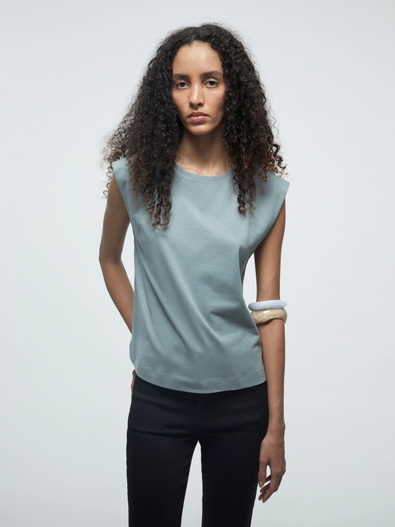 POLERA MUJER SFERA ALGODÓN SIN MANGAS - 1