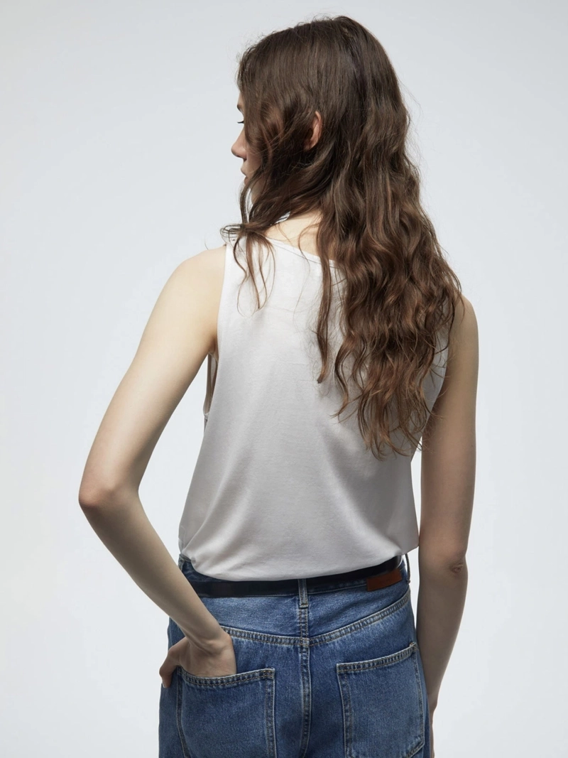 POLERA MUJER SFERA ALGODÓN SIN MANGAS - 2