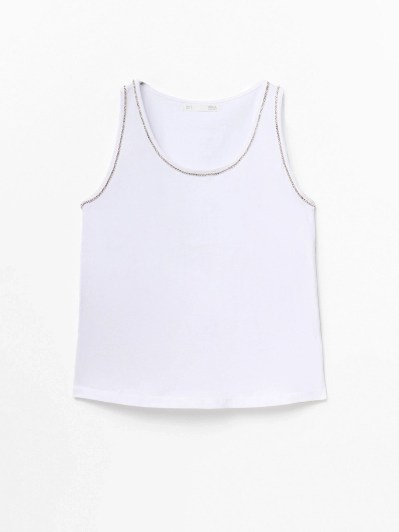 POLERA MUJER SFERA ALGODÓN SIN MANGAS - 4