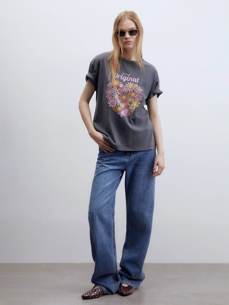 SFERA POLERA MUJER SFERA ALGODÓN MANGA CORTA