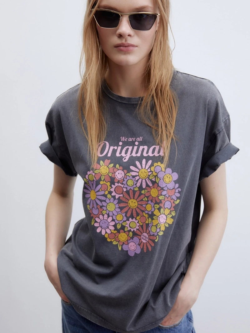 POLERA MUJER SFERA ALGODÓN MANGA CORTA - 4