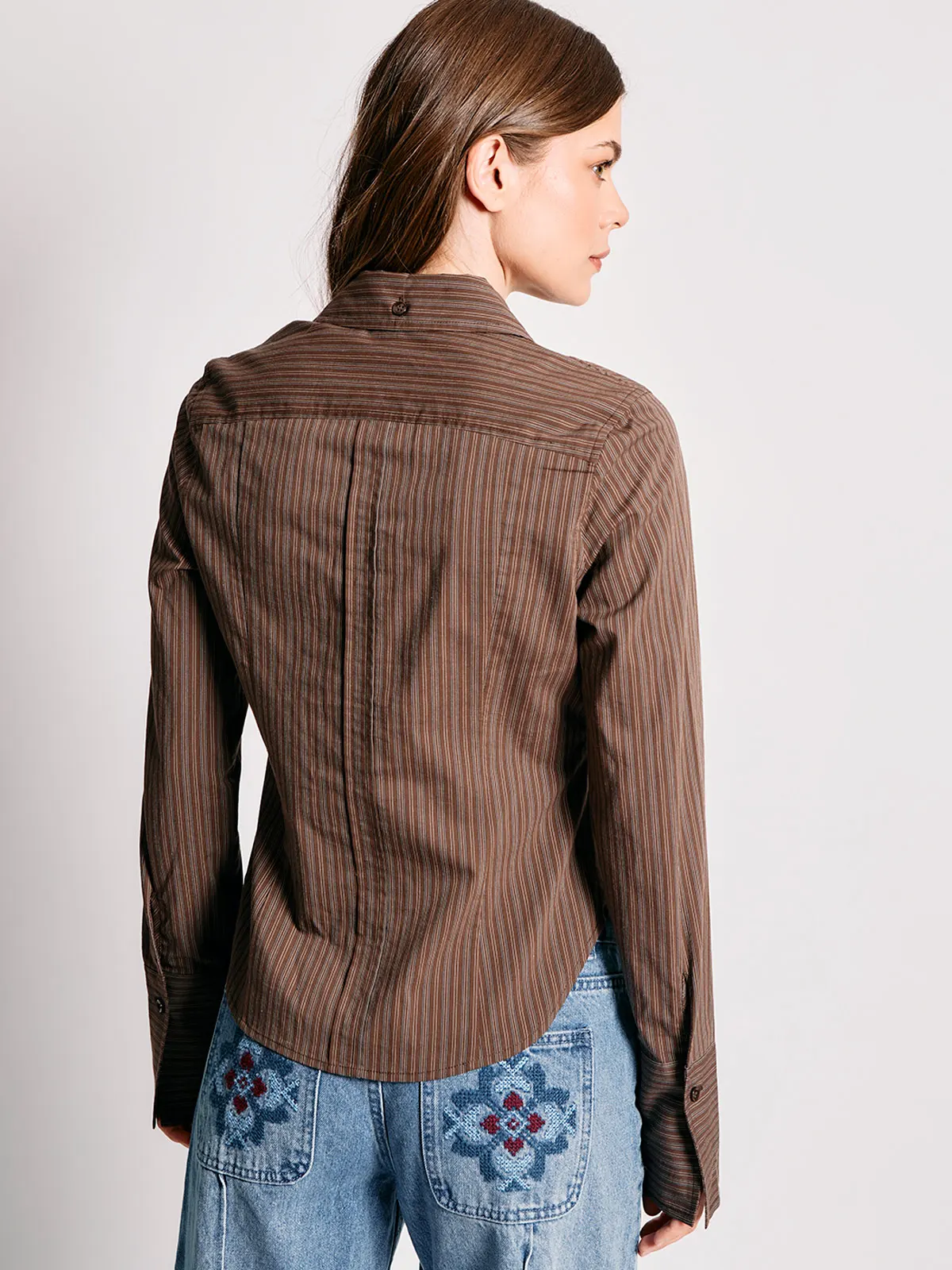 BLUSA MUJER INDEX ALGODÓN MANGA LARGA VUELOS - 3