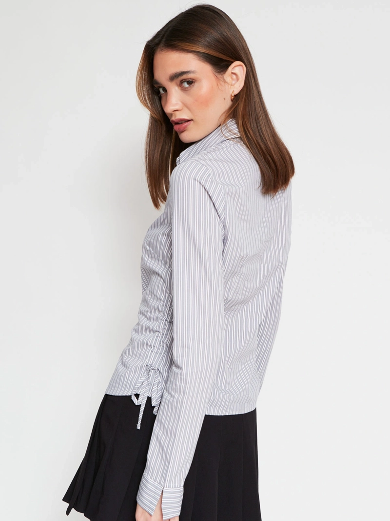 BLUSA MUJER INDEX ALGODÓN MANGA LARGA SASTRERA AJUSTADA - 2