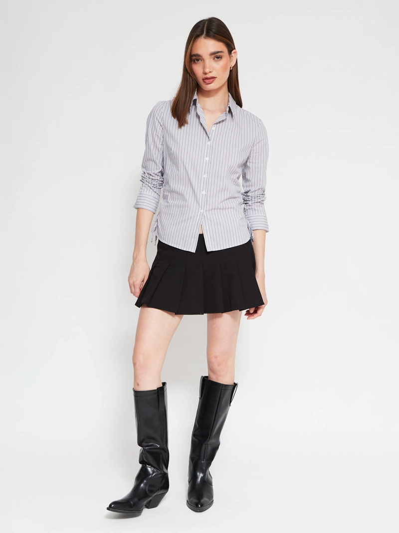 BLUSA MUJER INDEX ALGODÓN MANGA LARGA SASTRERA AJUSTADA - 4