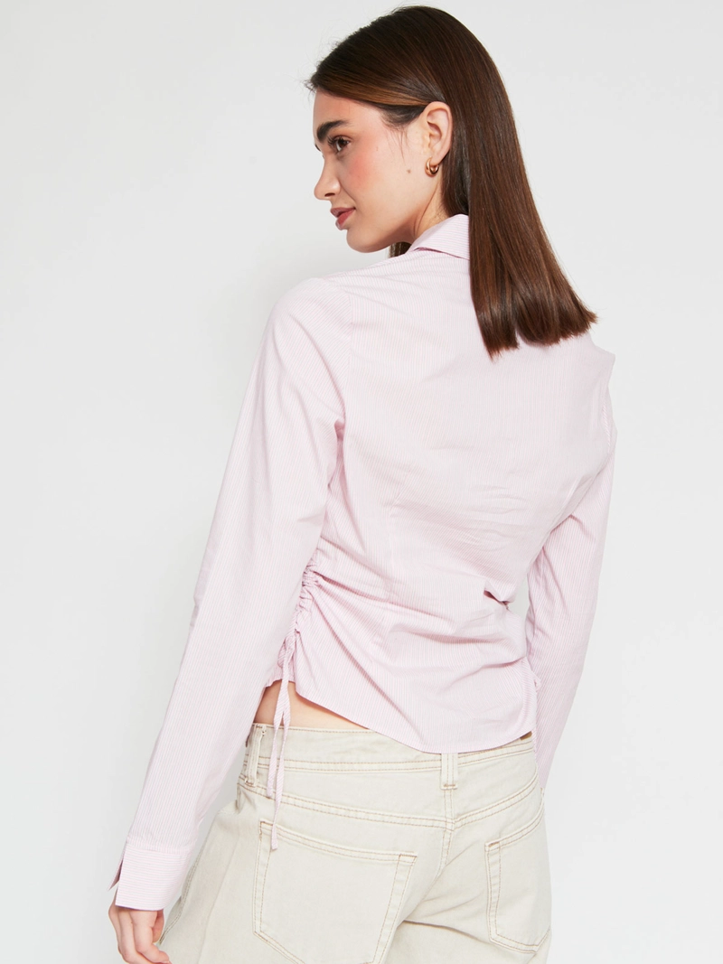 BLUSA MUJER INDEX ALGODÓN MANGA LARGA SASTRERA AJUSTADA - 2