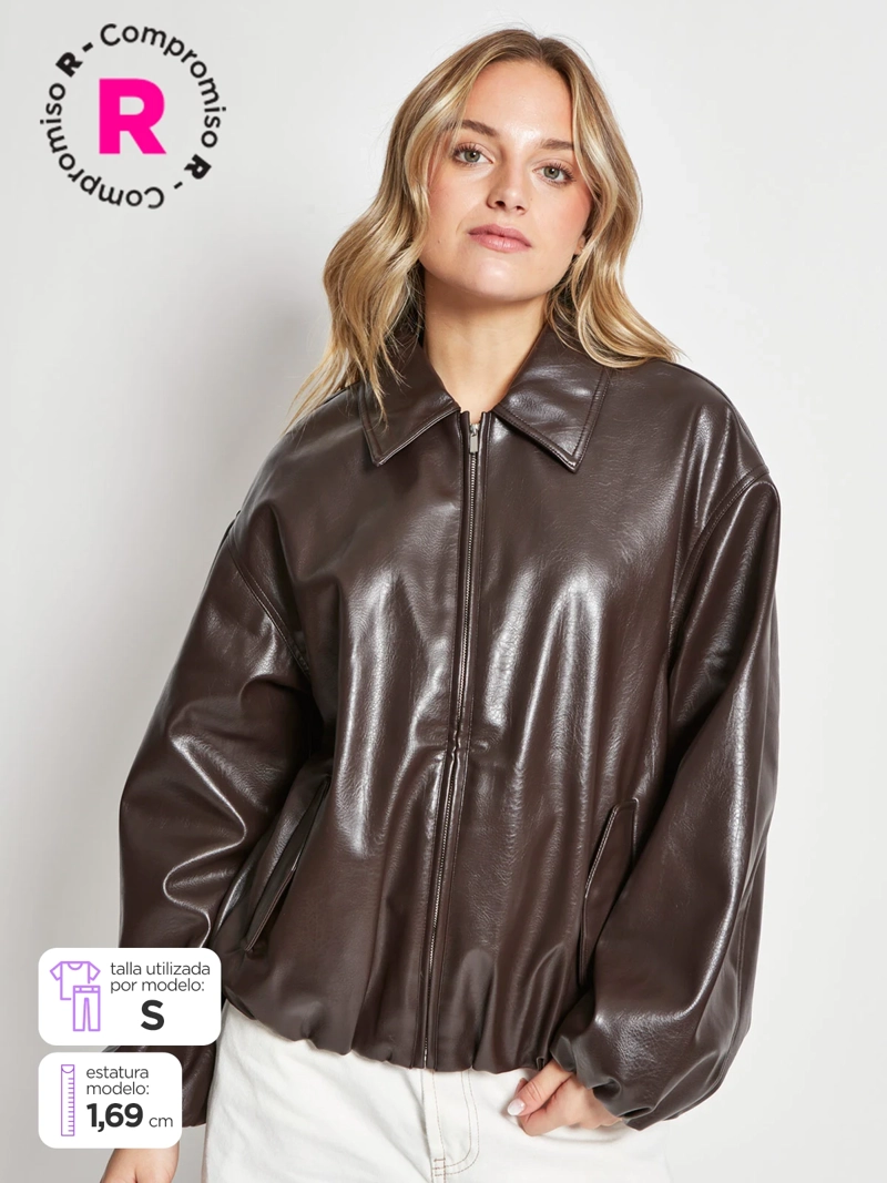 CHAQUETA MUJER INDEX EFECTO PIEL AGLOBADA - 1