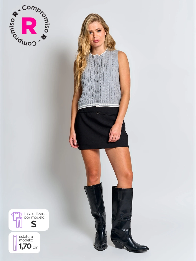 FALDA SHORT MUJER INDEX CINTURÓN - 1