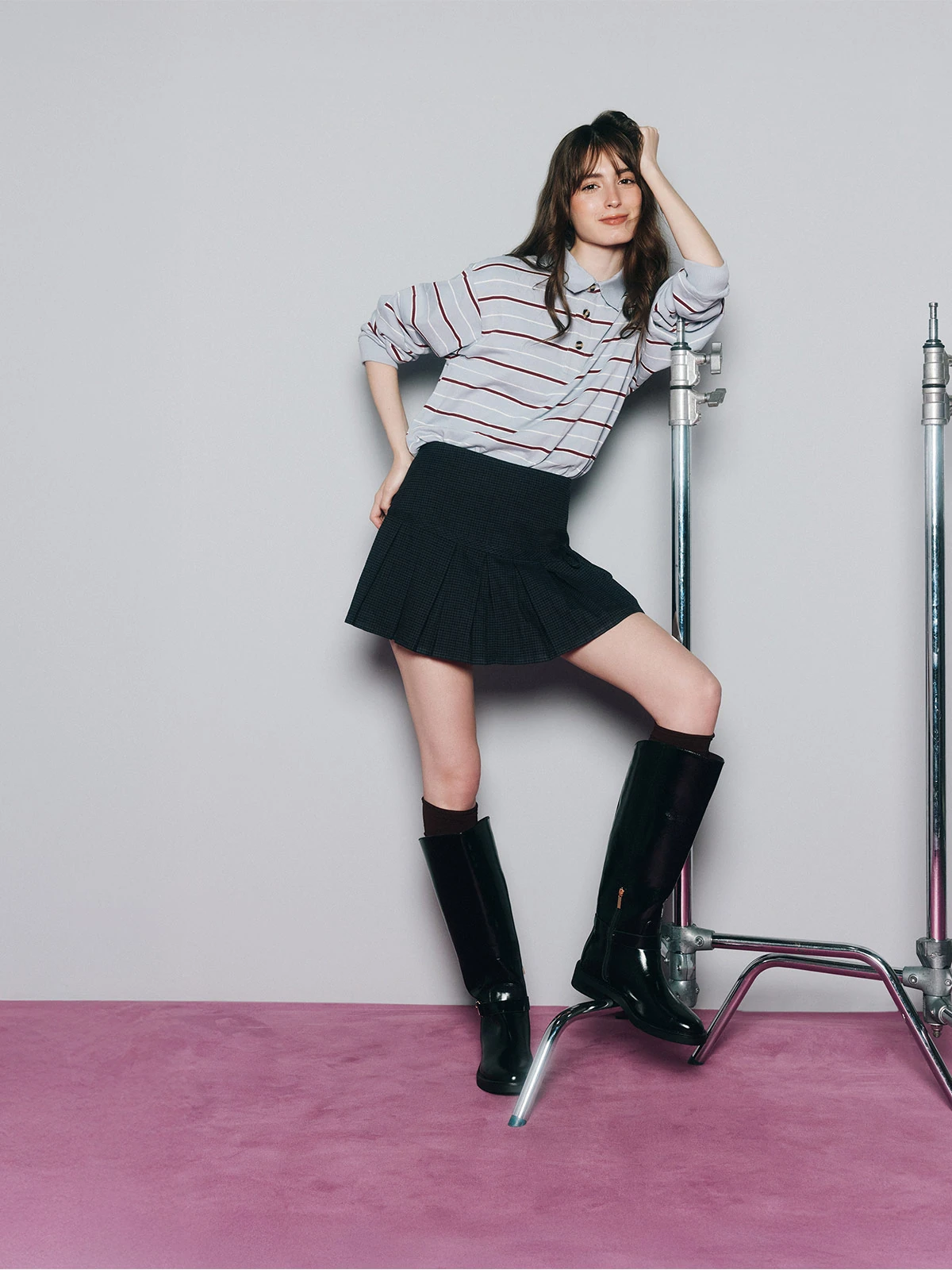 FALDA SHORT MUJER INDEX TABLEADA - 1