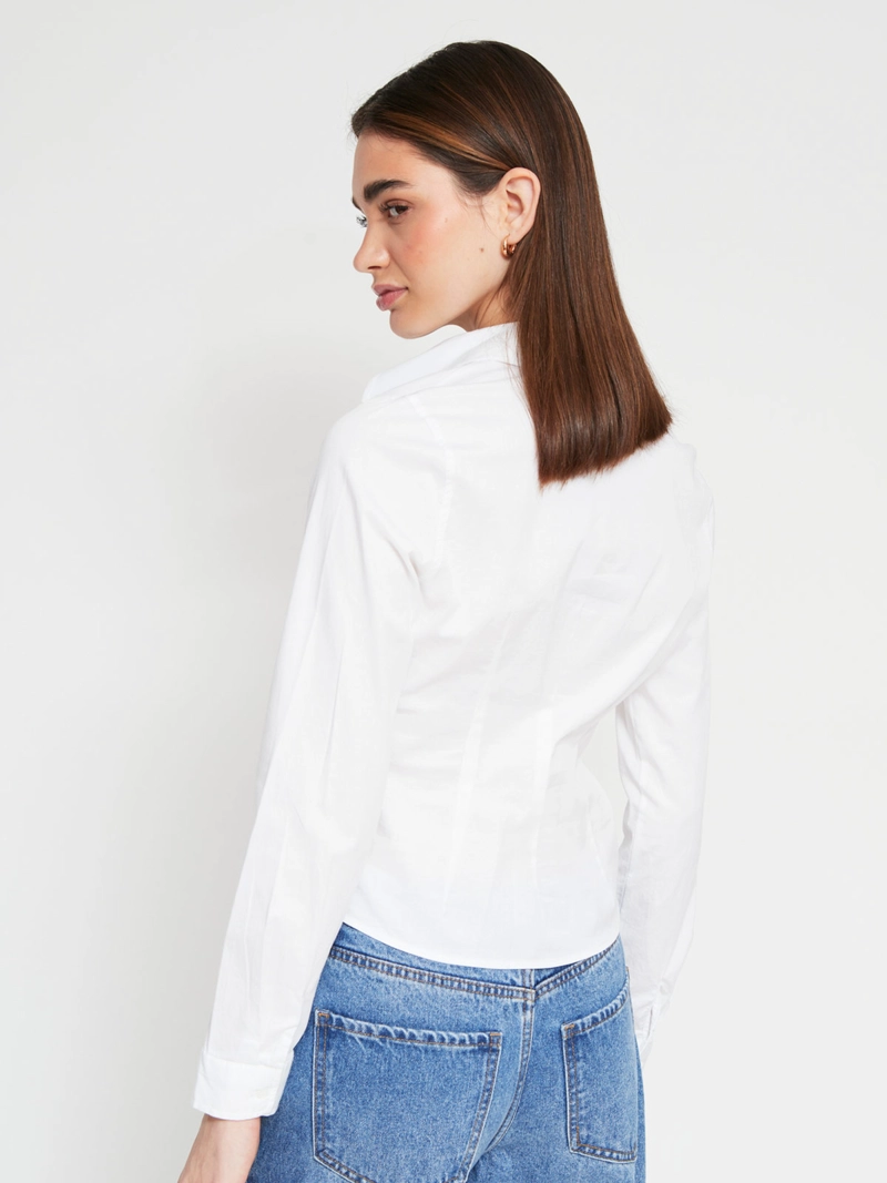 BLUSA MUJER INDEX ALGODÓN MANGA LARGA ENTALLADA - 2