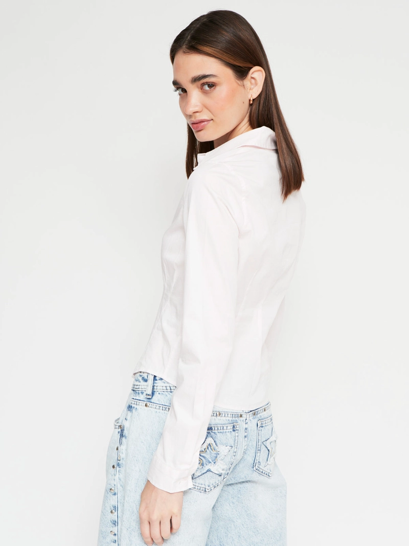 BLUSA MUJER INDEX ALGODÓN MANGA LARGA ENTALLADA - 2