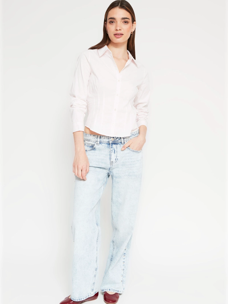 BLUSA MUJER INDEX ALGODÓN MANGA LARGA ENTALLADA - 4