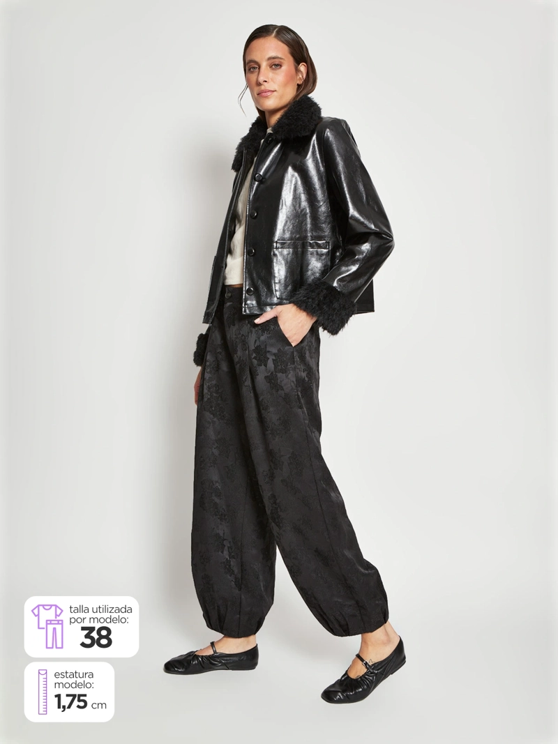 PANTALÓN MUJER MARQUIS ALGODÓN BOMBACHO JACQUARD - 1