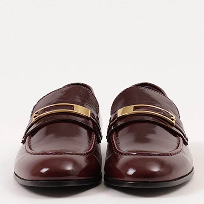 MOCASÍN MUJER JEFFREY CAMPBELL CUERO BURDEO LOAFED - 5