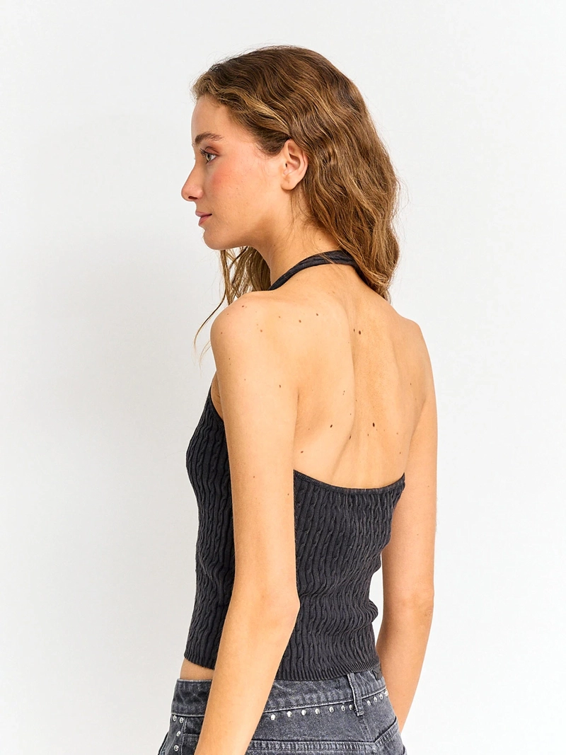 POLERA MUJER INDEX ALGODÓN SIN MANGAS TEJIDO - 2