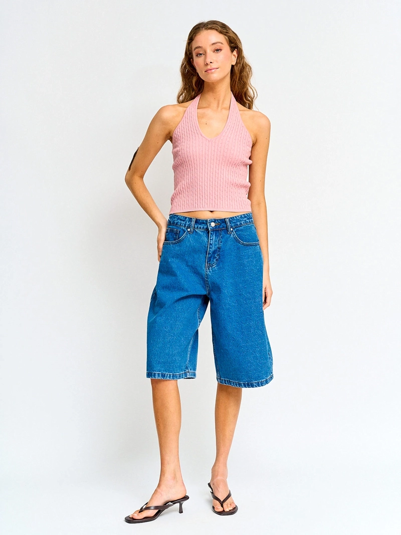 POLERA MUJER INDEX ALGODÓN SIN MANGAS TEJIDO - 4