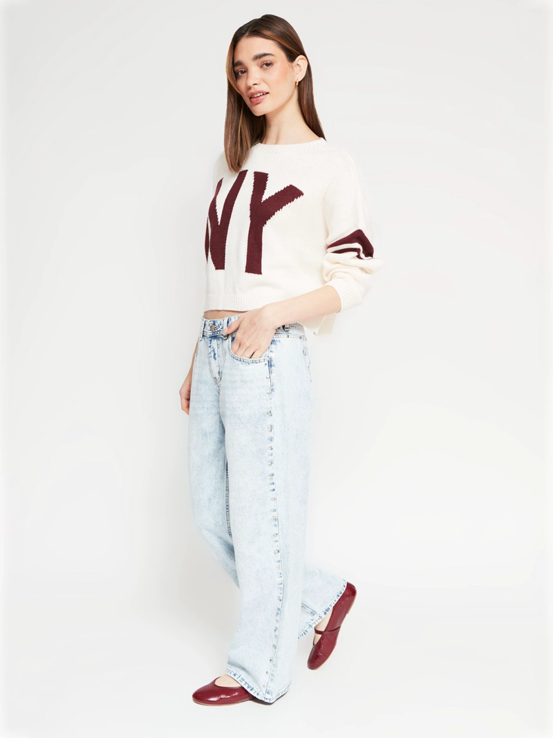SWEATER MUJER INDEX MANGA LARGA BÁSICO - 4