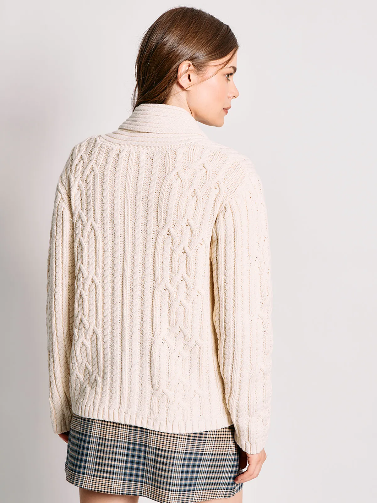 CARDIGAN MUJER INDEX TRENZADO - 2