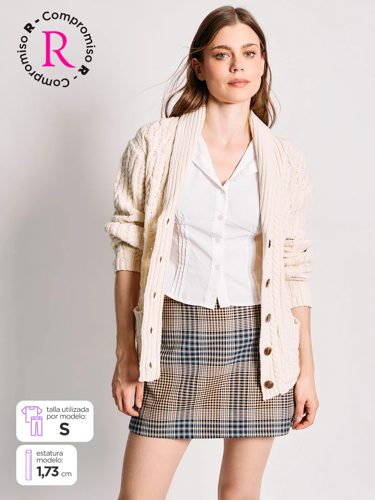 INDEX CARDIGAN MUJER INDEX TRENZADO